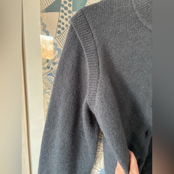 Favorite Daughter varsity cardigan in dark slate grey blue - Picture 5 of 8